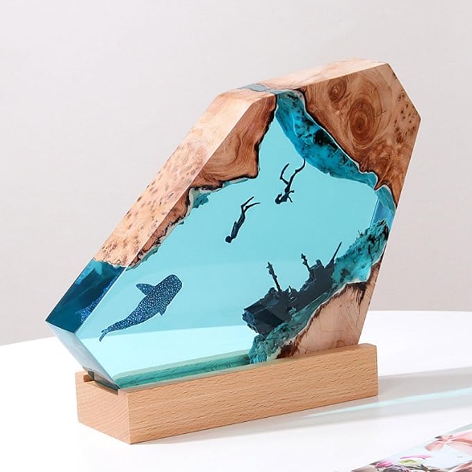 Pirate Ship Resin Lamp