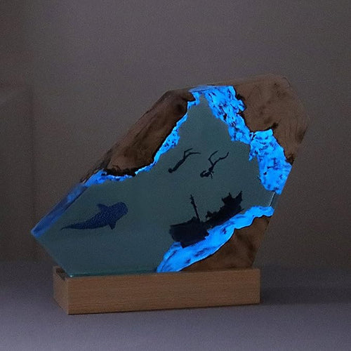Pirate Ship Resin Lamp