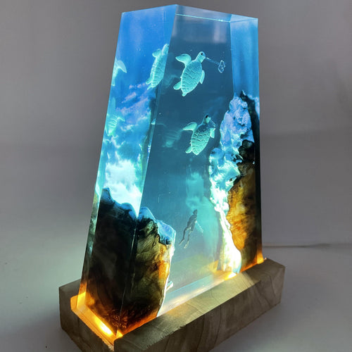 Turtle Resin Lamp