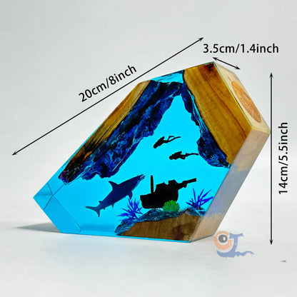 Pirate Ship Resin Lamp